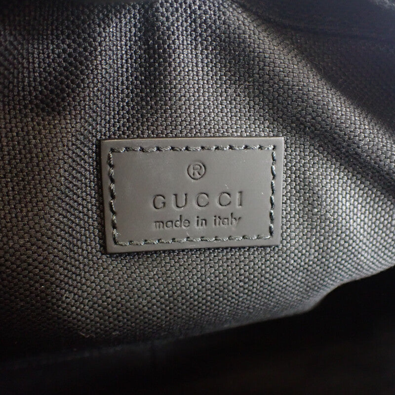 【Aランク】グッチ GUCCI GG ラバーエフェクト ミニ ‎771321AAC0G1000 ショルダーバッグ ラバーエフェクトレザー ブラック ファスナー メンズ 【ISEYA】