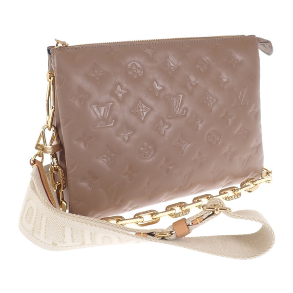 ルイヴィトン LOUIS VUITTON クッサンPM M21263 2WAYバッグ ショルダーバッグ ラムスキン トープ ゴールド金具 レディース【中古】【Aランク】