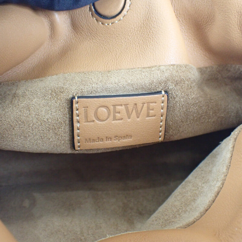 【Aランク】ロエベ LOEWE フラメンコクラッチ ナノ A411FC6X01 2WAYバッグ ショルダーバッグ  クラッチバッグ カーフ ウォームデザート マグネット ゴールド金具 レディース【ISEYA】