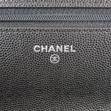 【Aランク】シャネル CHANEL チェーンウォレット AP1954B0483694305 ショルダーバッグ グレインカーフレザー ブラック マグネットボタン レディース【ISEYA】