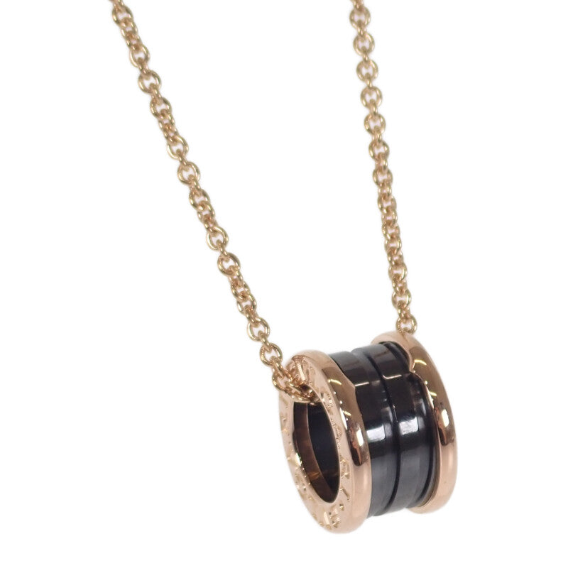 【商談中/対象者以外注文不可】ブルガリ BVLGARI ビー・ゼロワン 346083 ネックレス セラミック K18ピンクゴールド ブラック レディース メンズ【中古】【Aランク】