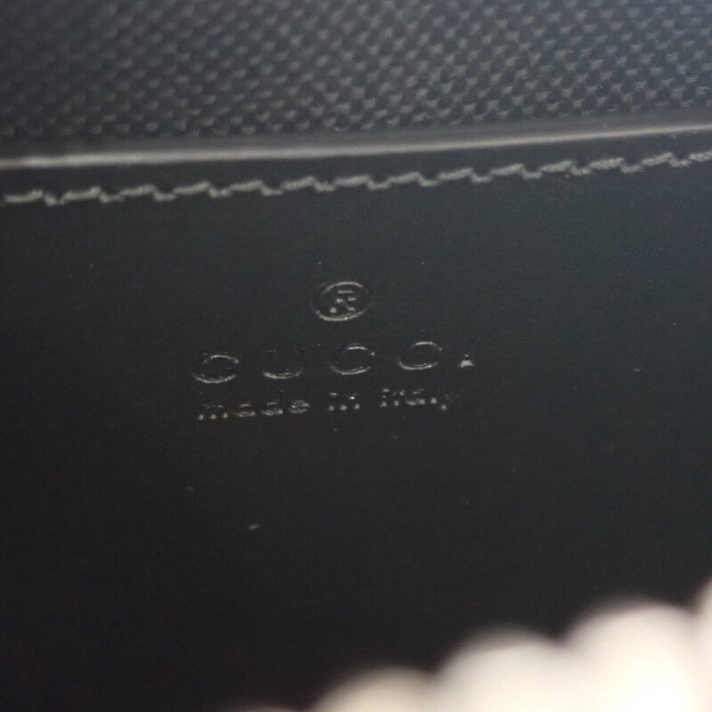 グッチ GUCCI GGマーモント スモール 447632_DTDHV_1000 ショルダーバッグ レザー ブラック ブラック金具 レディース【中古】【Aランク】