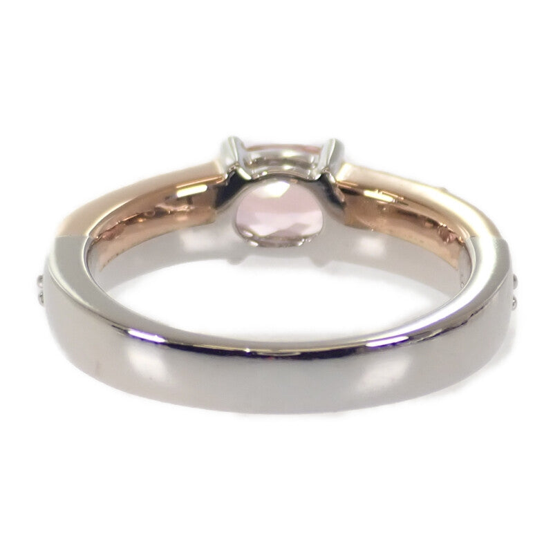 【中古】 デザインジュエリー ピンクサファイヤ リング K18ゴールド Pt900プラチナ 12号 ピンクサファイヤ ダイヤモンド レディース【Aランク】