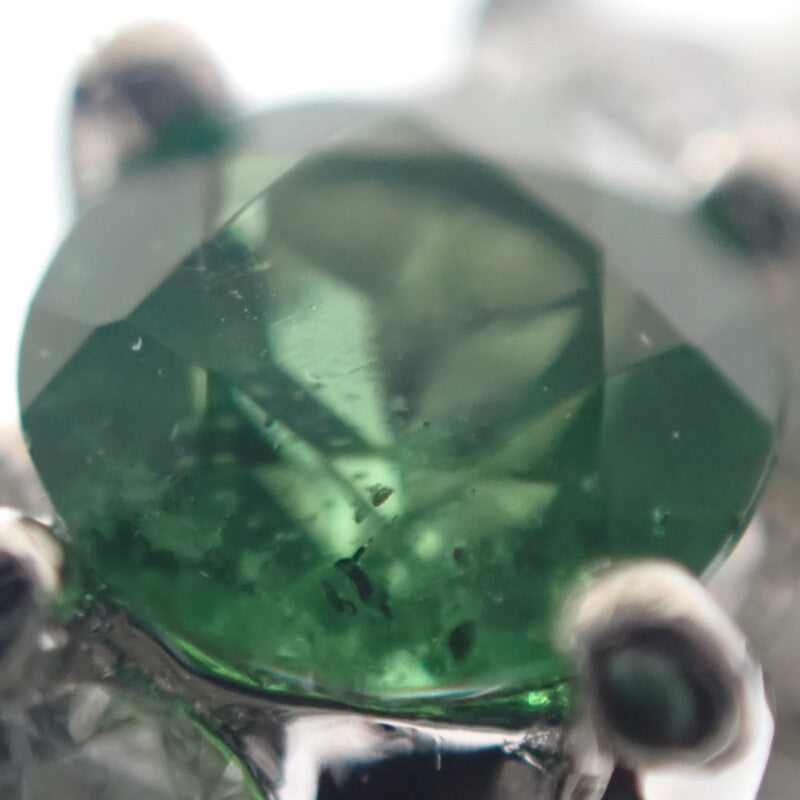 デザインジュエリー 12号 リング Pt900プラチナ ツァボライト ダイヤモンド レディース【中古】【Aランク】