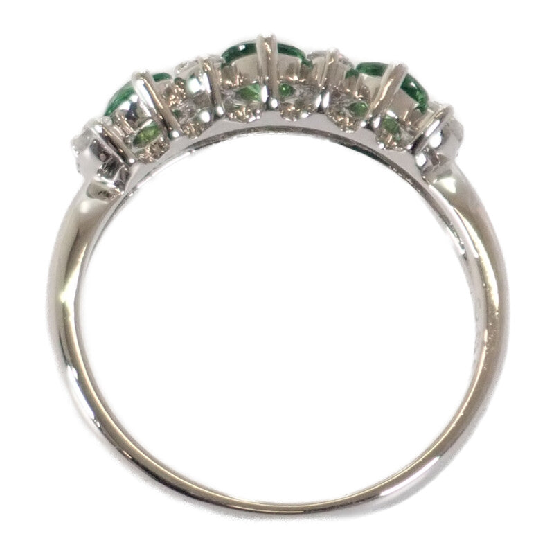 デザインジュエリー 12号 リング Pt900プラチナ ツァボライト ダイヤモンド レディース【中古】【Aランク】