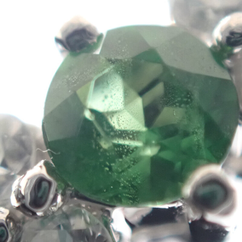 デザインジュエリー 12号 リング Pt900プラチナ ツァボライト ダイヤモンド レディース【中古】【Aランク】