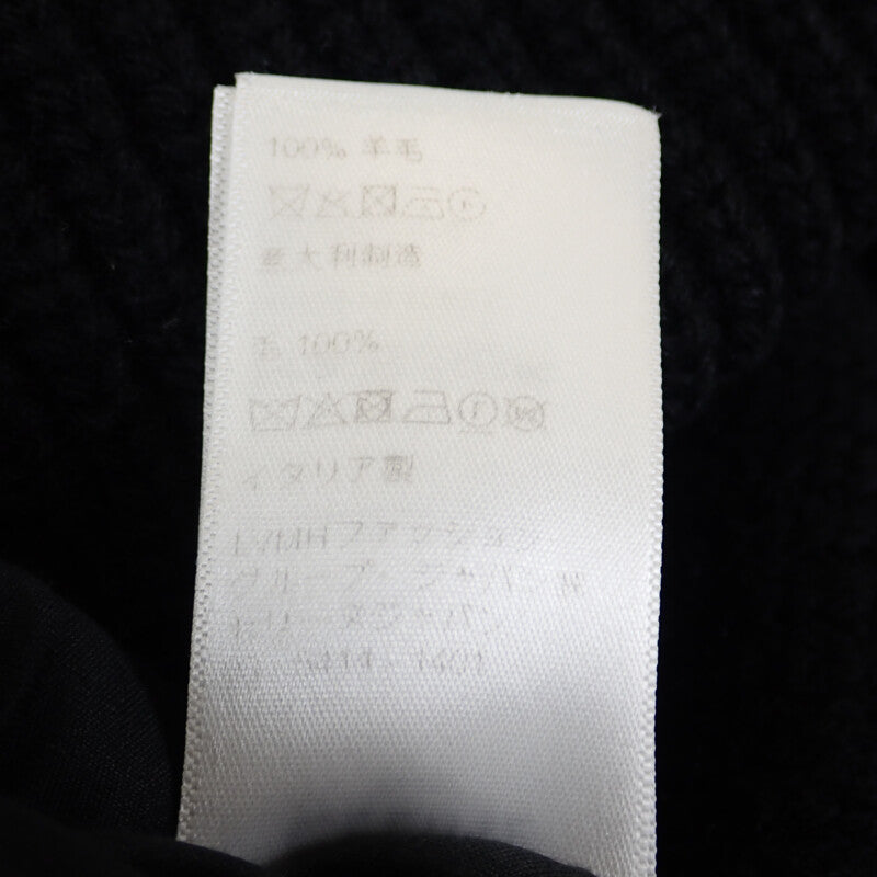 【ABランク】セリーヌ CELINE オーバーサイズ リブ編み 2A19R423P.38NO セーター ウール ブラック XL メンズ【ISEYA】