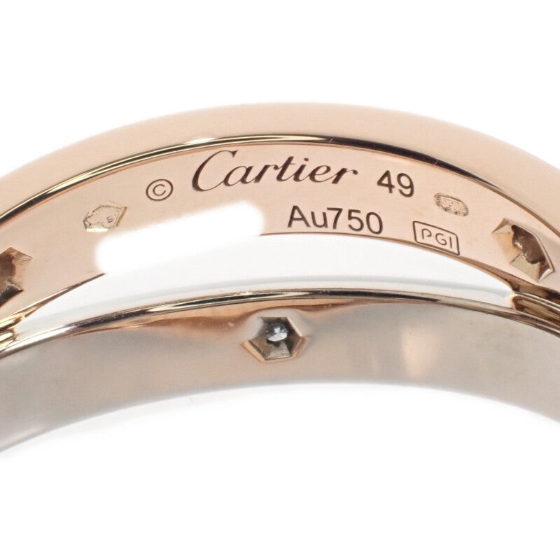 【Aランク】カルティエ CARTIER ビーラブ B4094349 リング K18ピンクゴールド K18ホワイトゴールド 9号 ダイヤモンド 49 レディース【ISEYA】