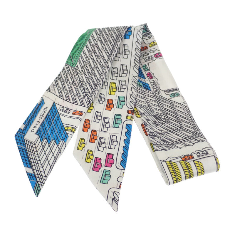 エルメス HERMES ツイリー パンタン・シティ H063969S_03 スカーフ シルク マルチカラー レディース【中古】【Aランク】