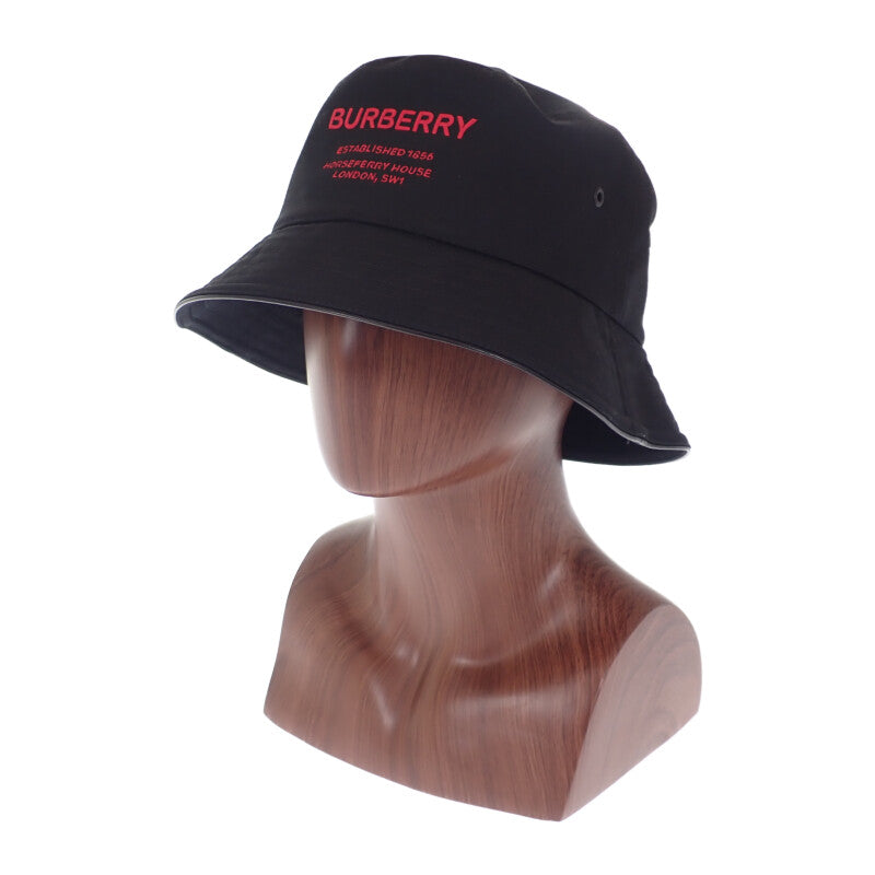 【Aランク】バーバリー BURBERRY バケットハット 帽子 8053474 ハット コットン ブラック L メンズ ユニセックス【ISEYA】