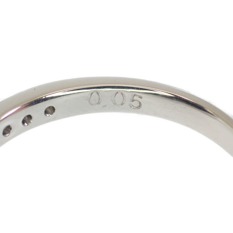 デザインジュエリー 3連 スクエアカット リング K18ホワイトゴールド 9