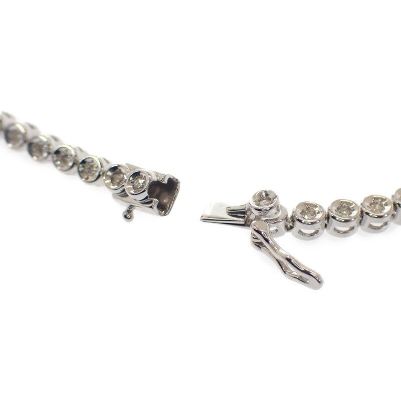 デザインジュエリー テニス ペンダント ネックレス K18ホワイトゴールド ダイヤモンド メンズ レディース【中古】【Aランク】