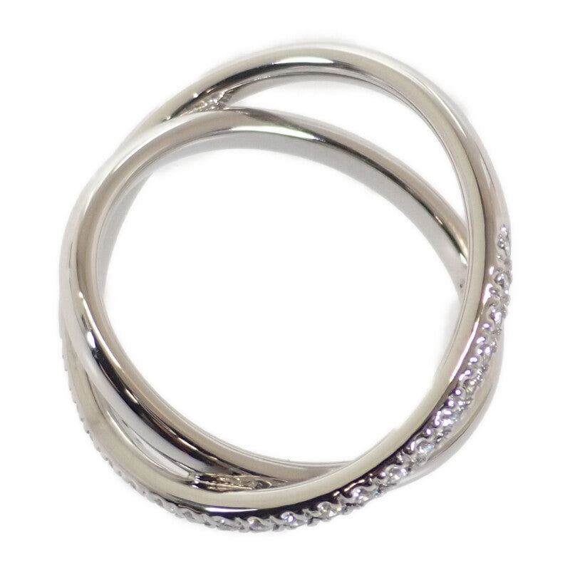 ミキモト MIKIMOTO クロスダイヤ 11.5号 リング K18ホワイトゴールド ダイヤモンド レディース【中古】【Aランク】