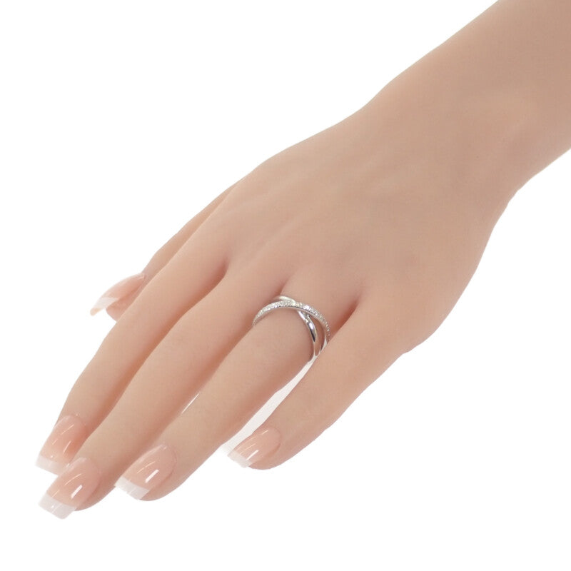 ミキモト MIKIMOTO クロスダイヤ 11.5号 リング K18ホワイトゴールド