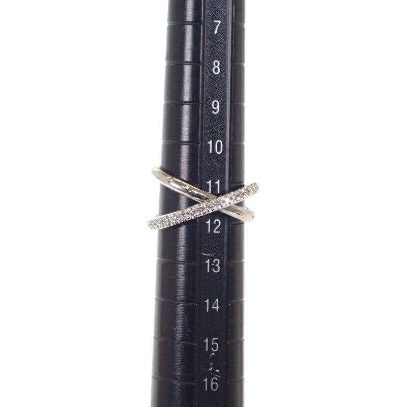 ミキモト MIKIMOTO クロスダイヤ 11.5号 リング K18ホワイトゴールド ダイヤモンド レディース【中古】【Aランク】