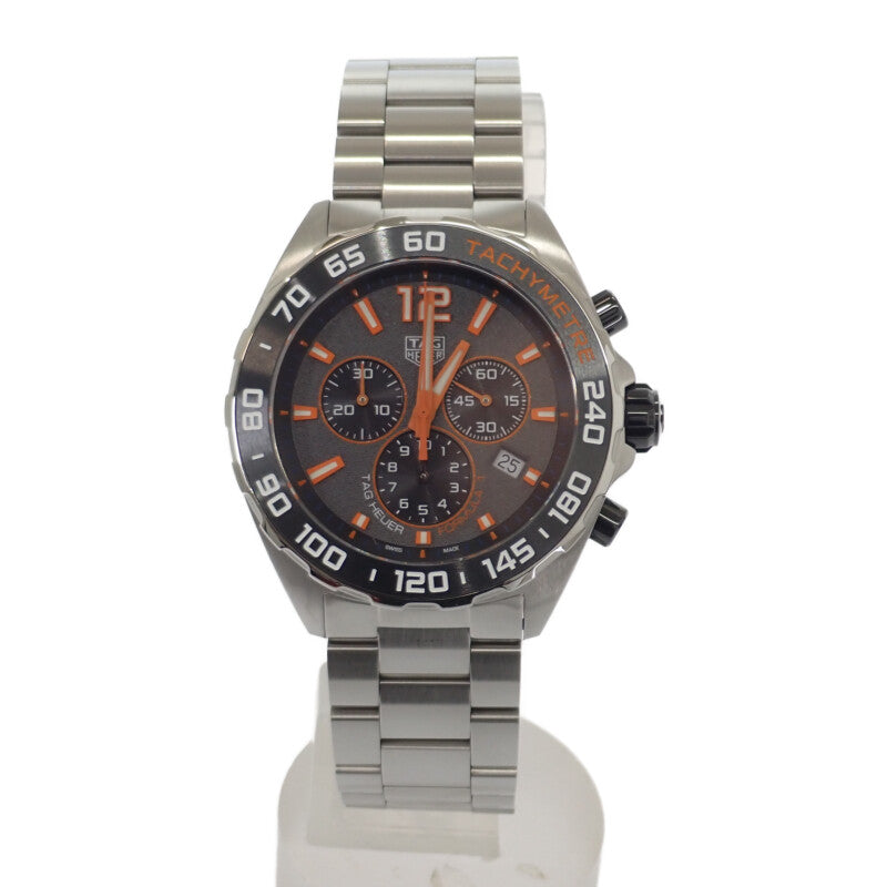 タグホイヤー TAG HEUER フォーミュラ1 クロノグラフ CAZ101AH.BA0842 腕時計 ステンレススチール クオーツ グレー文字盤 メンズ【中古】【Aランク】