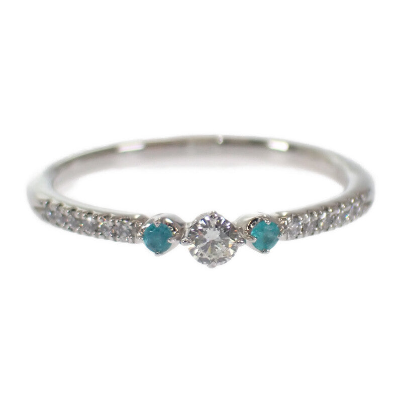 スタージュエリー STAR JEWELRY 10号 リング Pt950プラチナ パライバトルマリン ダイヤモンド レディース【中古】【Aランク】