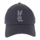 【Aランク】サンローラン SAINT LAURENTニューエラ ニューエラ YSL モノグラムキャップ 687687YCL361000 キャップ コットン ブラック シルバー金具 56-62 メンズ  ユニセックス【ISEYA】