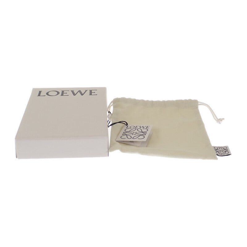 【Sランク】ロエベ LOEWE アナグラムトライフォールド コンパクトウォレット C821TR2X02 三つ折り財布 グレインカーフレザー ライトゴースト グレー スナップボタン シルバー金具【ISEYA】