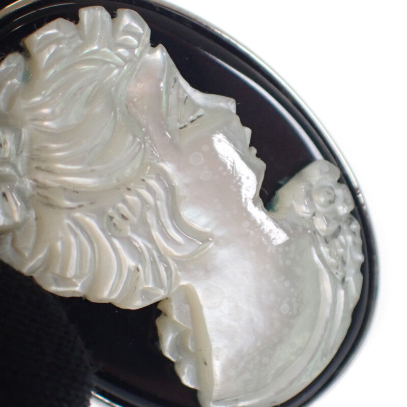 デザインジュエリー カメオ ペンダントトップ K18ホワイトゴールド