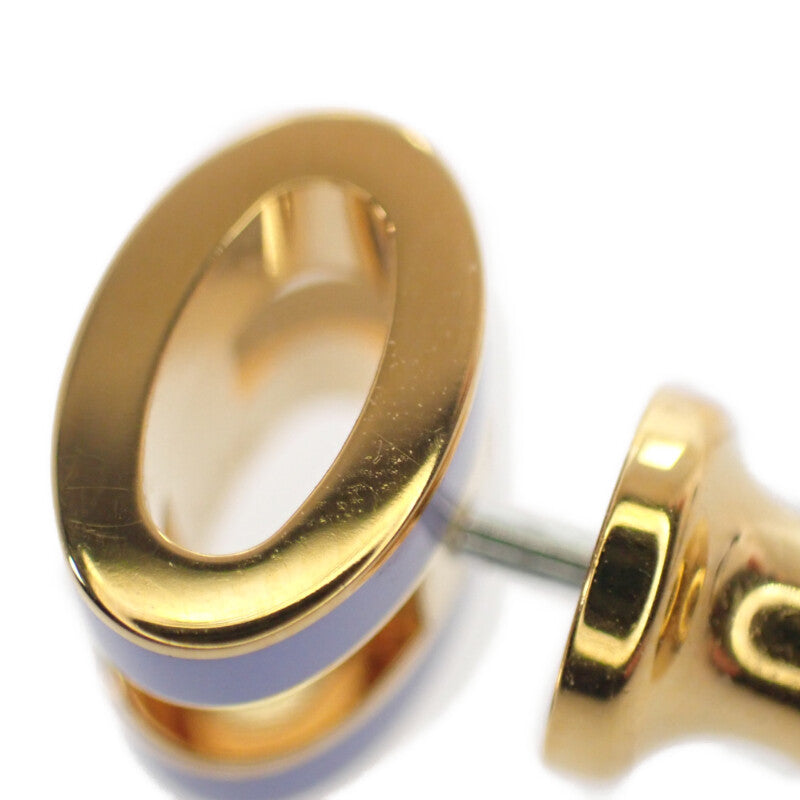 エルメス HERMES ミニ ポップ アッシュ H ピアス メタル リラ パープル ゴールド金具 レディース【中古】【Aランク】