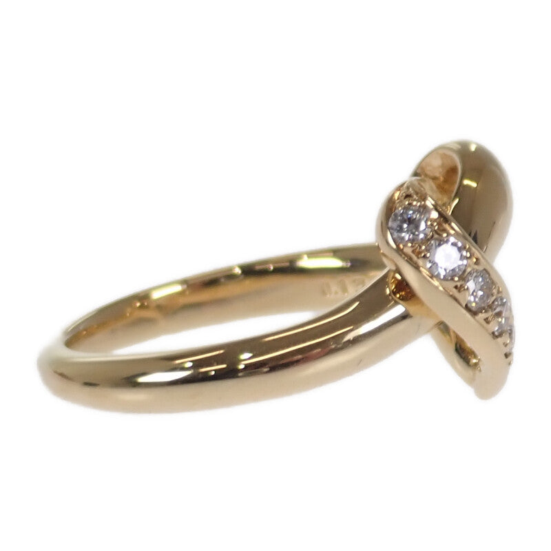 ミキモト MIKIMOTO ハートモチーフ 9号 リング K18イエローゴールド