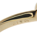 ミキモト MIKIMOTO ハートモチーフ 9号 リング K18イエローゴールド ダイヤモンド レディース【中古】【Aランク】