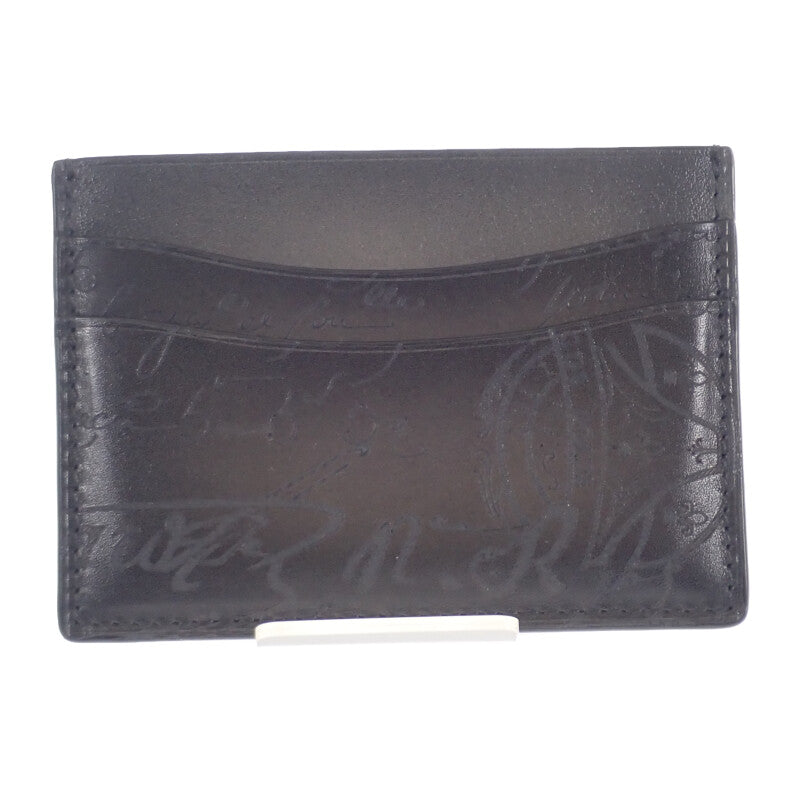 ベルルッティ Berluti バンブーネオスクリット BAMBOU_NEO-JOUR-V2 カードケース レザー ブラック メンズ【中古】【Aランク】