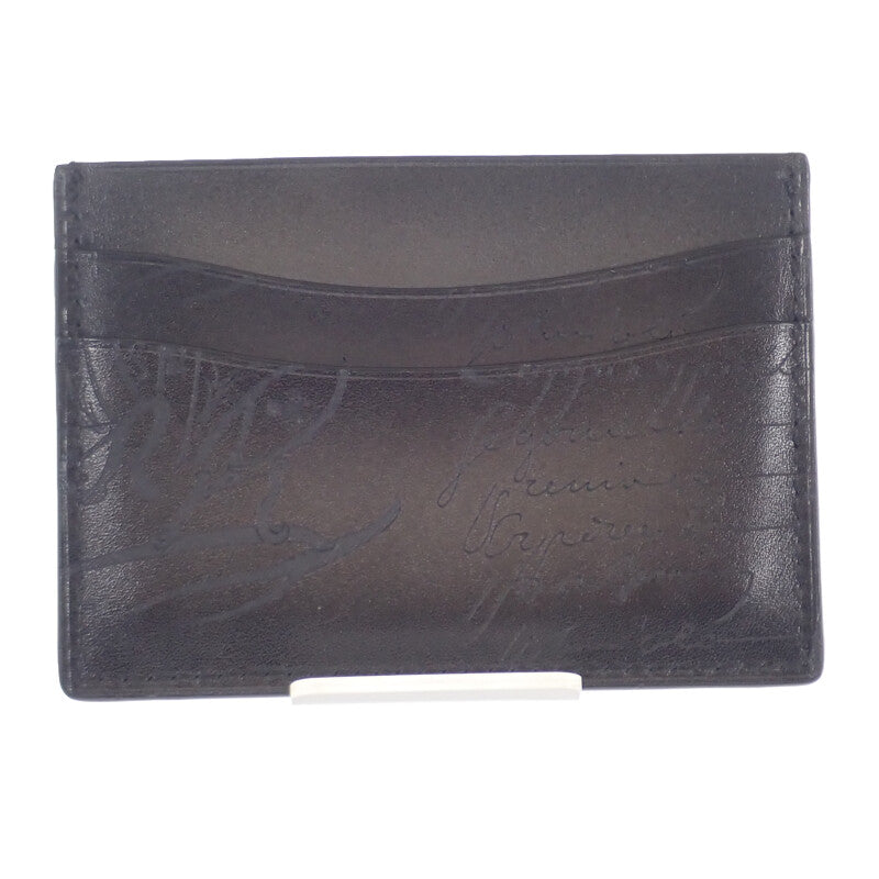 ベルルッティ Berluti バンブーネオスクリット BAMBOU_NEO-JOUR-V2 カードケース レザー ブラック メンズ【中古】【Aランク】
