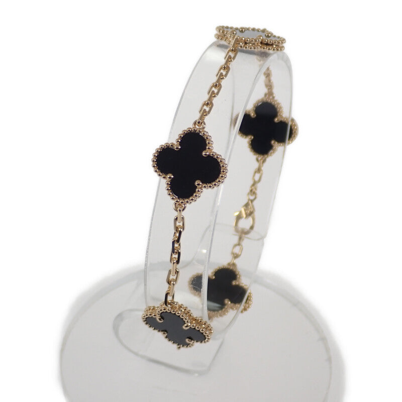 【中古】ヴァンクリーフ&アーペル Van Cleef & Arpels ヴィンテージアルハンブラ VCARA41300 ブレスレット K18イエローゴールド オニキス レディース【Aランク】
