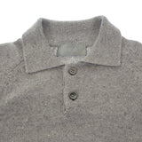 【ABランク】クリスチャンディオール Christian Dior オーバーサイズ ポロニット 243M830AT449 ポロシャツ カシミヤ グレー M メンズ【ISEYA】