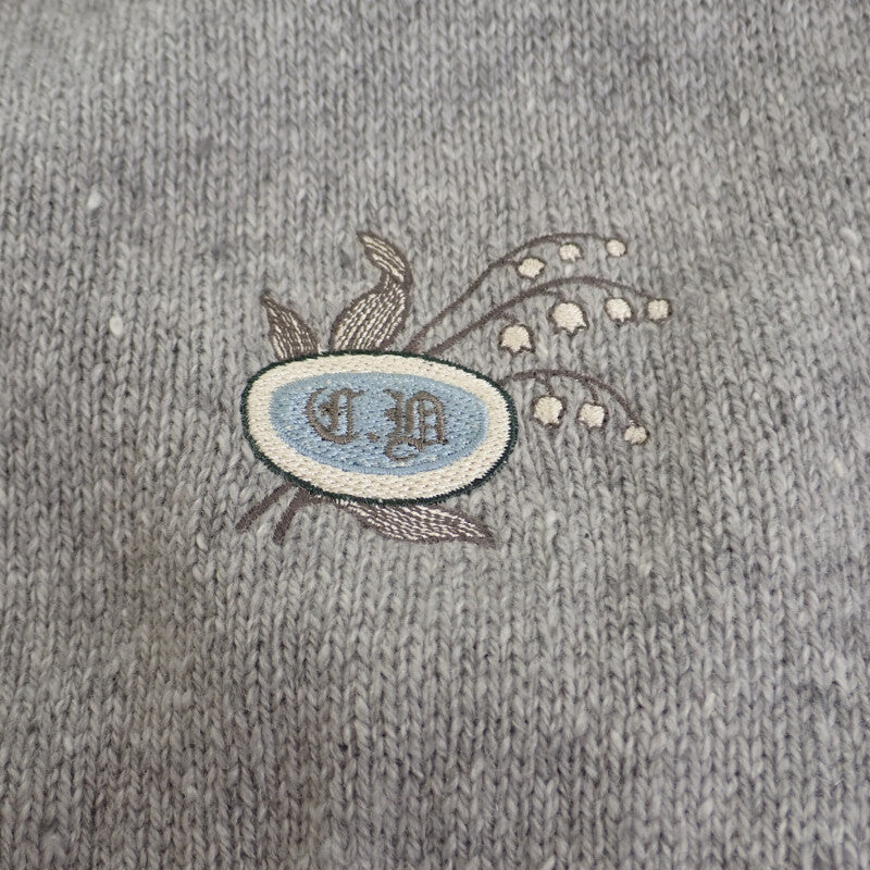 ディオール Dior オーバーサイズ ポロニット M 243M830AT449 ポロシャツ カシミヤ グレー メンズ【中古】【ABランク】