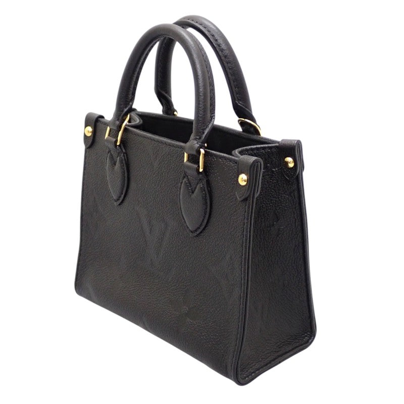 ルイヴィトン LOUIS VUITTON オンザゴーBB M46993 2WAYバッグ ハンドバッグ ショルダーバッグ モノグラムアンプラント ブラック レディース【中古】【Aランク】