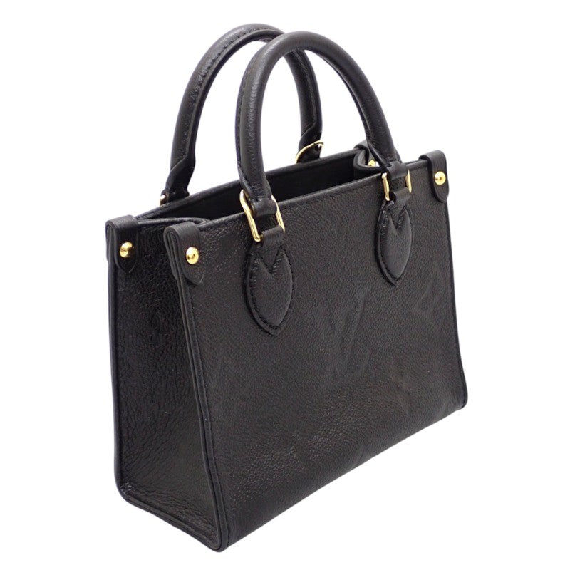 ルイヴィトン LOUIS VUITTON オンザゴーBB M46993 2WAYバッグ ハンドバッグ ショルダーバッグ モノグラムアンプラント ブラック レディース【中古】【Aランク】