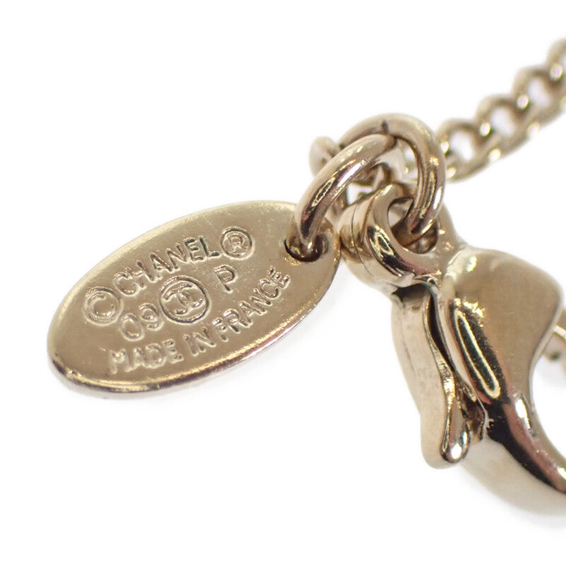 シャネル CHANEL CCコインペンダント ネックレス メタル ゴールド ベージュ レディース【中古】【ABランク】