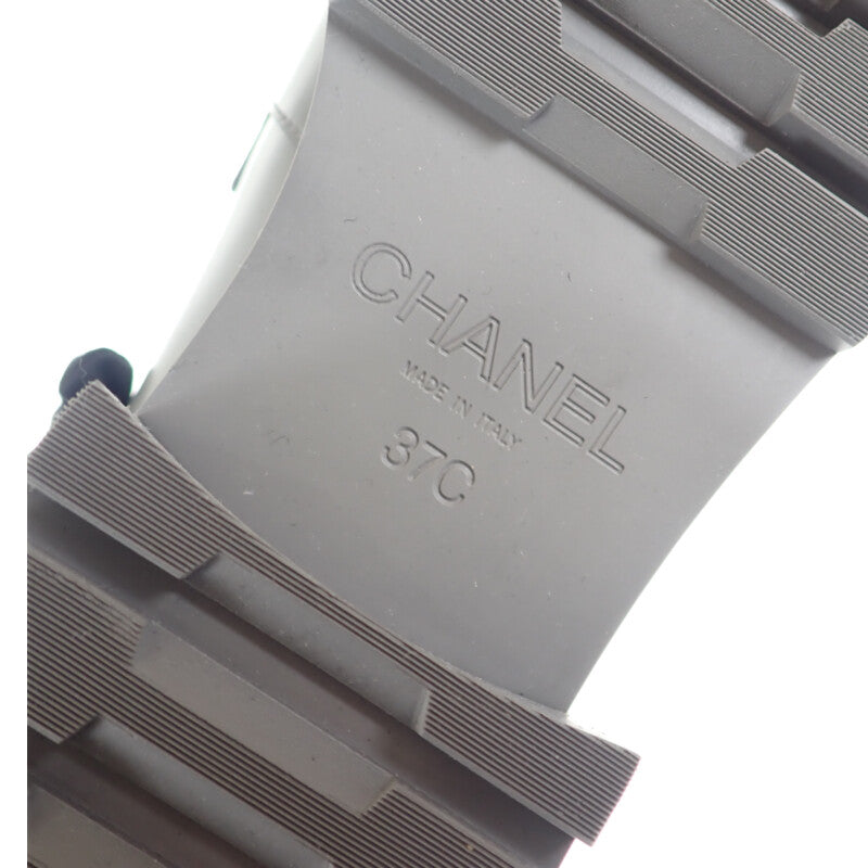 シャネル CHANEL ココマーク G45156 ローファー レザー グレー 37C