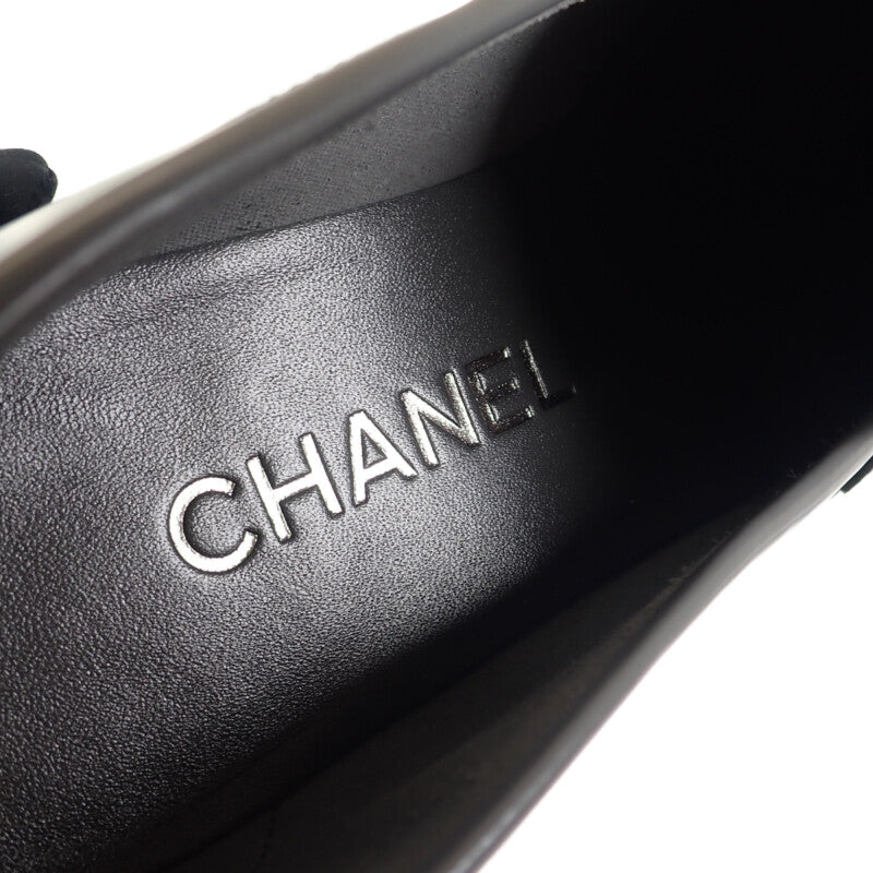 シャネル CHANEL ココマーク G45156 ローファー レザー グレー 37C