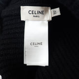 【Aランク】セリーヌ CELINE リブ編み ニット帽 2A25R535Q.38NO ニットキャップ ウール ブラック レディース メンズ ユニセックス【ISEYA】