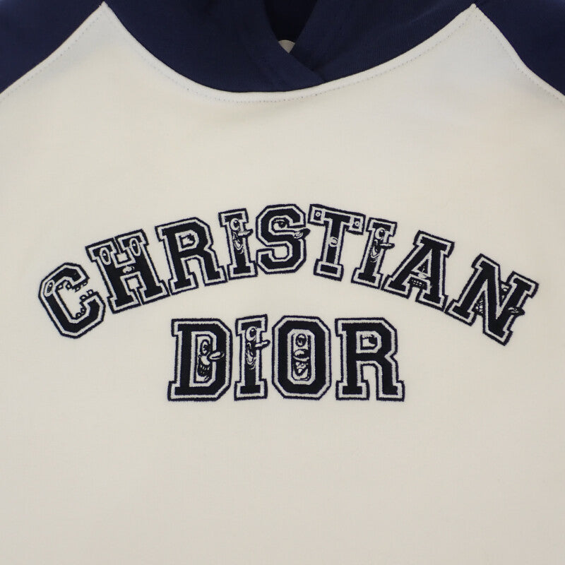 【Aランク】クリスチャンディオール Christian Dior プルオーバー ケニーシャーフ  193J647A0687 パーカー コットン ホワイト 12 キッズ【ISEYA】