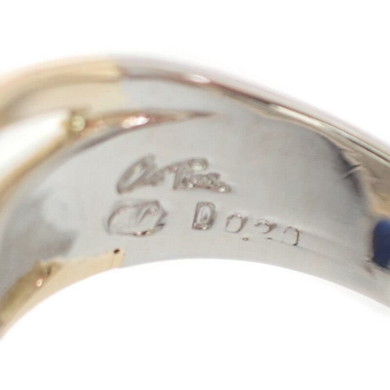 【中古】石川暢子 NOBUKO ISHIKAWA K18 as Time リング K18イエローゴールド Pt900プラチナ ゴールド シルバー ブルー 13号 サファイア ダイヤモンド レディース【Aランク】