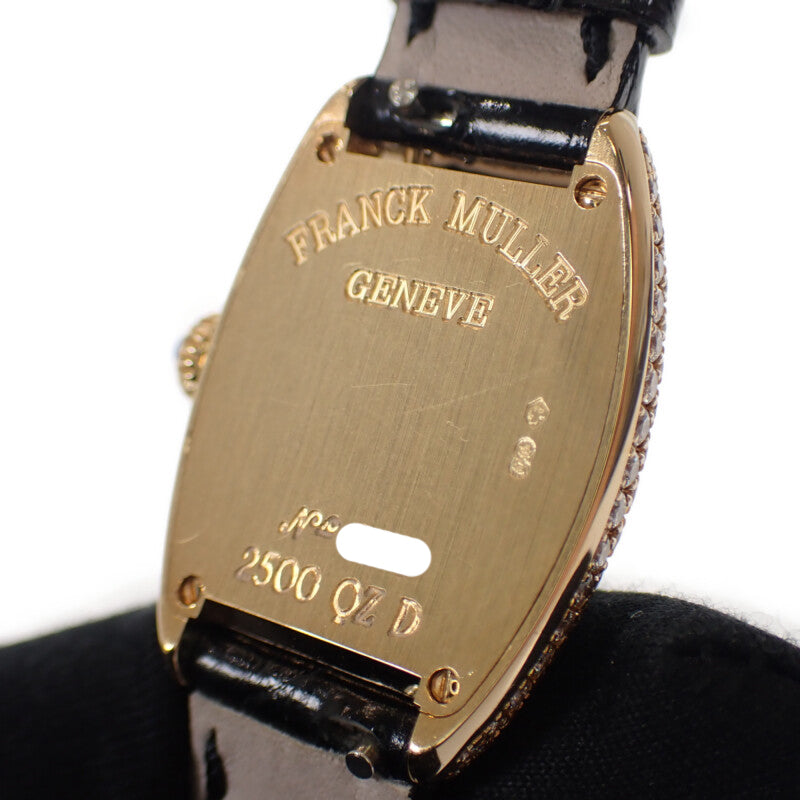 フランクミュラー FRANCK MULLER トノウカーベックスプティ 2500QZD4N 腕時計 K18イエローゴールド ダイヤモンド クオーツ シルバー文字盤 レディース【中古】【ABランク】 フランクミュラー FRANCK MULLER トノウカーベックスプティ 2500QZD4N