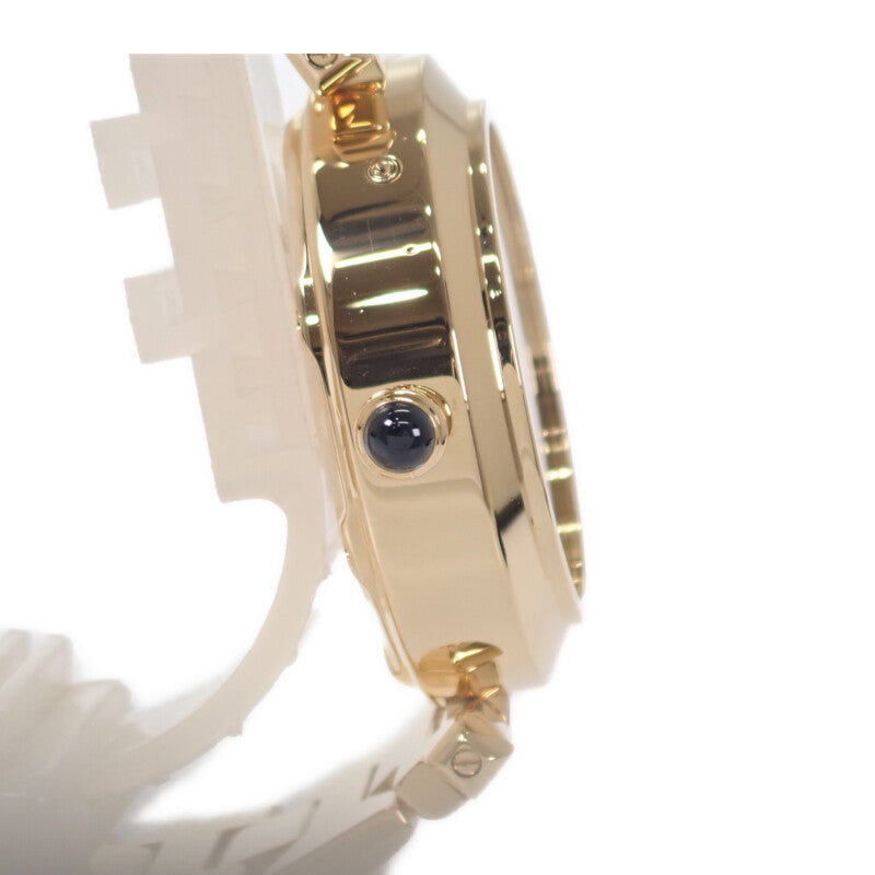 カルティエ CARTIER パシャ ムーンデイト アラーム 1990年製 正規メンテナンス済 W30011 腕時計 K18イエローゴールド クオーツ ブルー文字盤 メンズ【中古】【Aランク】