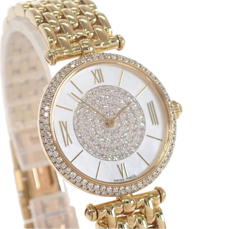 ヴァンクリーフ＆アーペル Van Cleef &amp; Arpels 時計 レディース ブランド クラシックスクエア ダイヤモンド クオーツ QZ 750YG 18K 金無垢 ゴールド 磨き済み 【中古】 Van Cleef & Arpels - ヴァンクリーフ＆アーペル Van Cleef & Arpels