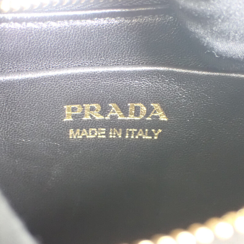 プラダ PRADA アーケスモールレザー 1BC194_ASK_F0002_V_OOO ショルダーバッグ カーフ ブラック ゴールド金具 レディース【中古】【ABランク】