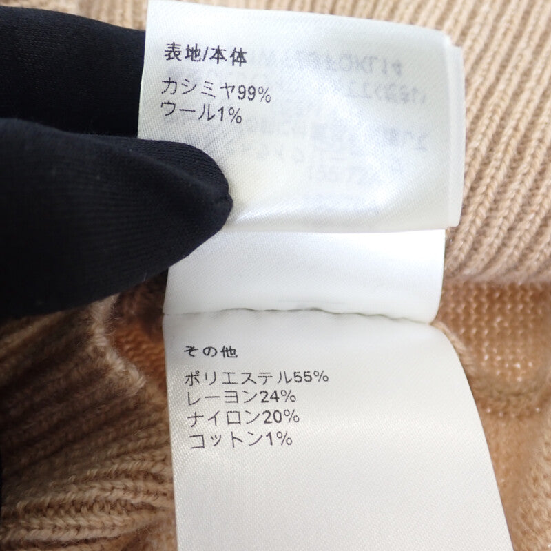 ルイヴィトン LOUIS VUITTON チェーンディテールパッチセーター S 1ABYR9 セーター カシミヤ ウール ベージュサーブル レディース【中古】【Aランク】