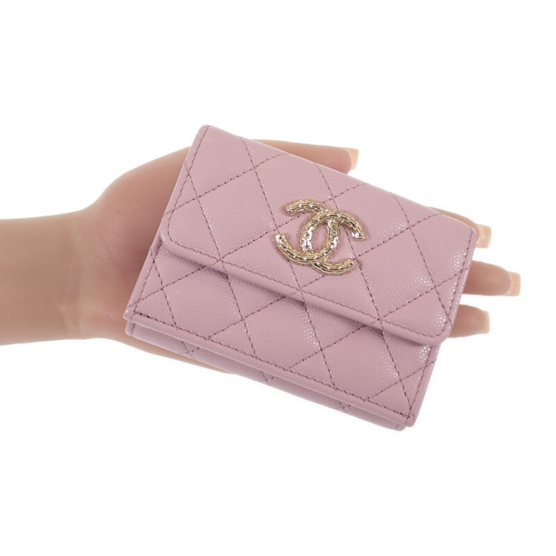 CHANELお財布 シャネル CHANEL スモールフラップウォレット AP4084 三つ折り財布