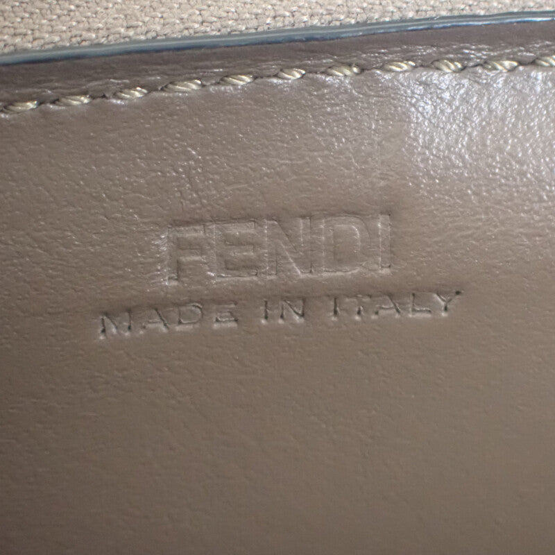 【ABランク】フェンディ FENDI FF ダイヤモンド 8M0489ADYMF13VK カードケース レザー ブラウン ゴールド金具 メンズ レディース【ISEYA】