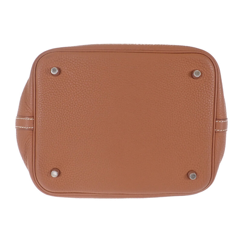 エルメス HERMES ピコタンロック MM H060991CK37 ハンドバッグ トリヨンクレマンス ゴールド シルバー金具 レディース【中古】【ABランク】