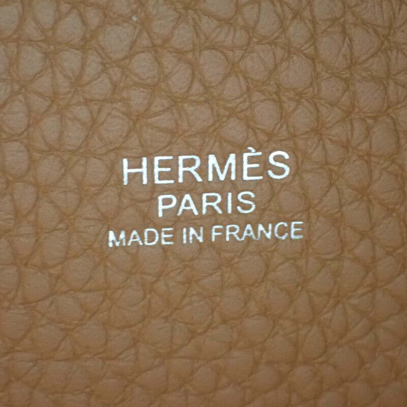 エルメス HERMES ピコタンロック MM H060991CK37 ハンドバッグ トリヨンクレマンス ゴールド シルバー金具 レディース【中古】【ABランク】