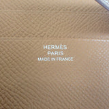 【Sランク】エルメス HERMES ニューH・パッサン コンパクト 二つ折り財布 ヴォーエプソン ゴールド ブラウン系 W刻印 シルバー金具 メンズ ユニセックス【ISEYA】